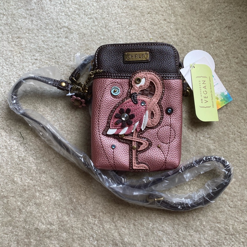 NWT Vegan Flamingo small crossbody